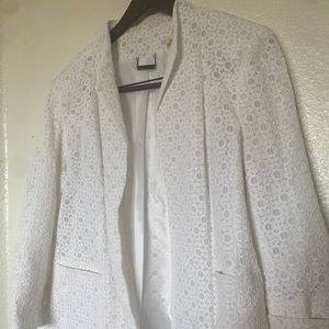 Womens TANJAY Size 16p White Lace Blazer